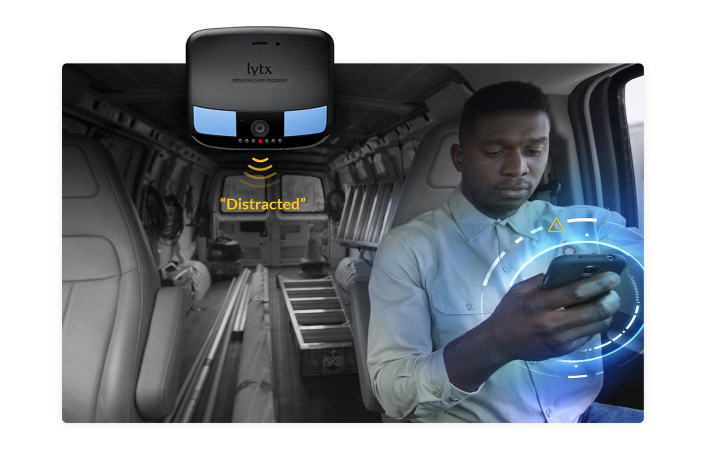 fleet safety technology notifying driver of cell phone use