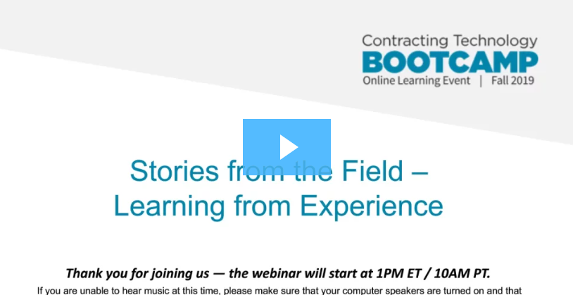 Stories from the Field - Learning from Experience