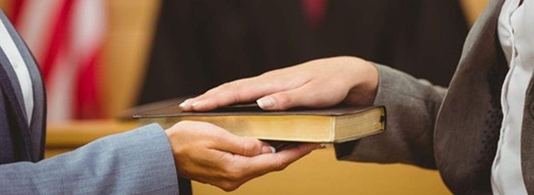 hand on a book for swearing in