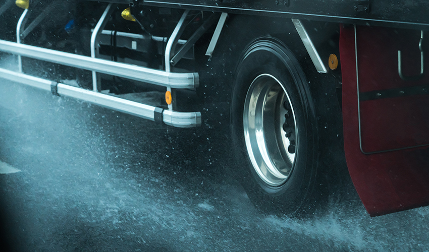 commercial vehicle hydroplaning
