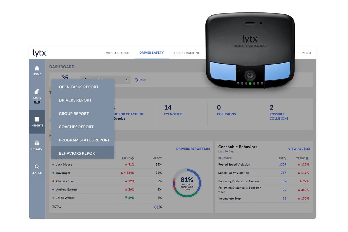 fleet management software interface