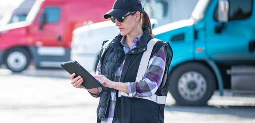 fleet manager with portable tablet