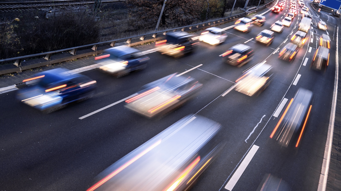 cars on roadway