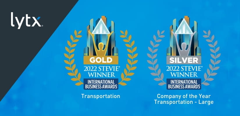 Graphic of gold and silver Stevie Awards
