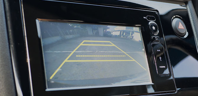 Backup camera screen