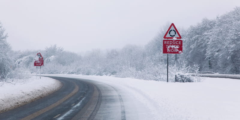 snow covered road