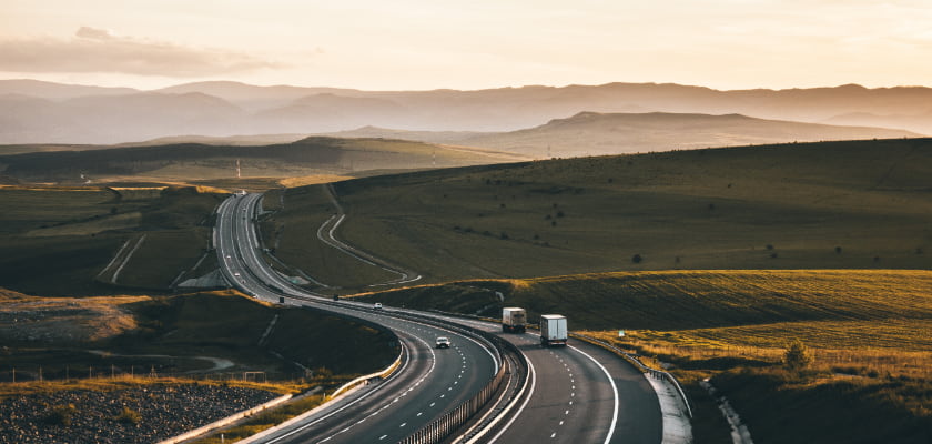 road through open fields