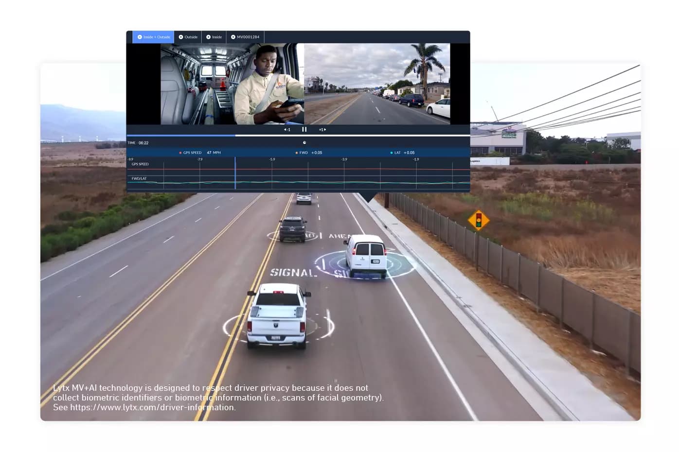 reviewing dash cam footage with Lytx