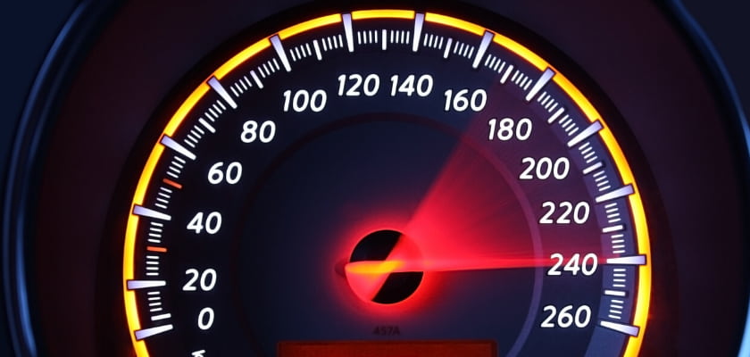 colorful speedometer