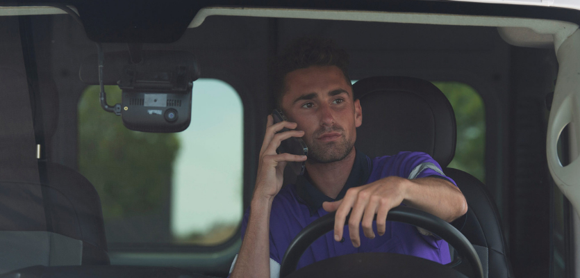 driver talking on a cell phone