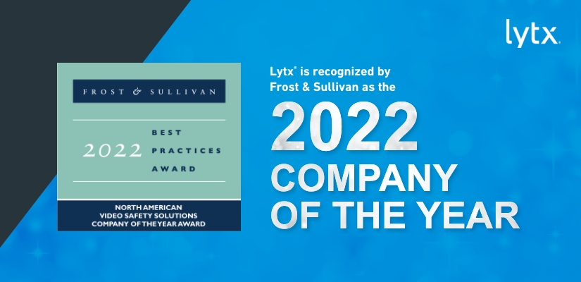 Text "Lytx is recognixed by Frost & Sullivan as the 2022 Company of the Year"